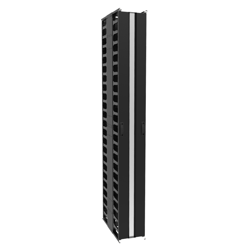 Hammond VFM Series, HD Vertical Finger Mgr w/Slam-Latching Door 77U 10"W BLACK