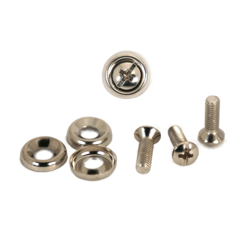 Hammond 1421 Series 10-32 Nickel Screws & Nickel Plated Steel Cup Washers 25pk
