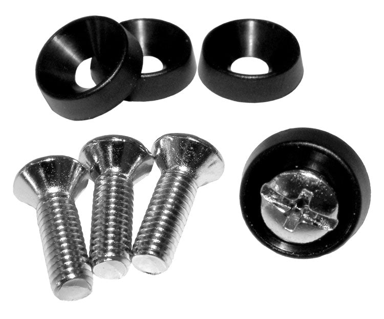 Hammond 1421A Series 10-32 Nickel Rack Screws AND Plastic Cup Washers 25pk