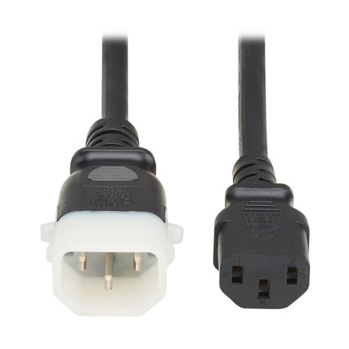 Tripp Lite PDU Power Cord, C13 to P-Lock C14 10A, 250V, 18 AWG, 10ft. Black