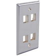  stainless steel single‐gang and double‐ gang faceplates 