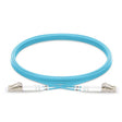 Fiber Cable LC/LC 50u OM4 aqua 10gig - LSZH, 15ft - multimode duplex