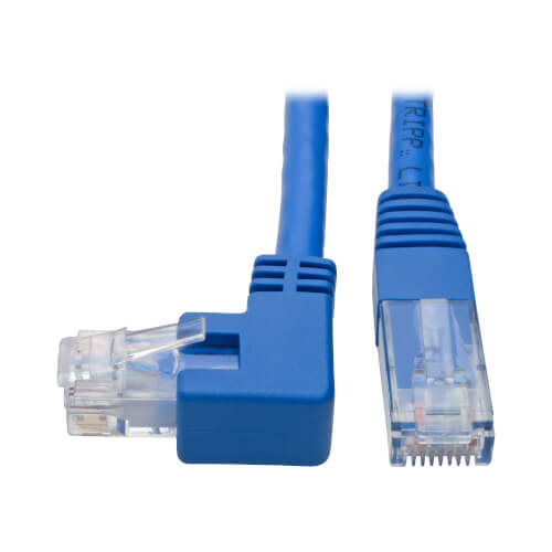 Tripp Lite Patch Cable (SLIM) Left-Angle Cat6 Gigabit Molded UTP (RJ45)  5ft BU