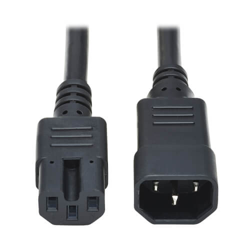 Tripp Lite Series Power Cord C14 to C15 - Heavy-Duty, 15A, 250V, 14 AWG, 6 ft.