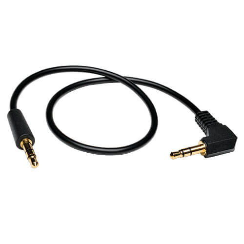 Tripp Lite 3.5mm Mini Stereo Audio Cable with one Right-Angle plugs (M/M)  3ft