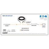 Tripp Lite HDMI Extension Cable w/Active Repeater M/F, 4K 60 Hz, HDR, 4:4:4 20ft