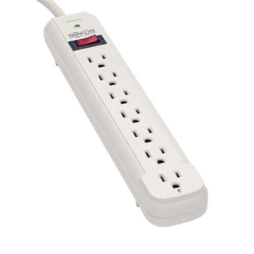 Tripp Lite Protect It!  7-Outlet Joules 1080 25ft Cord LED Light Gray Housing