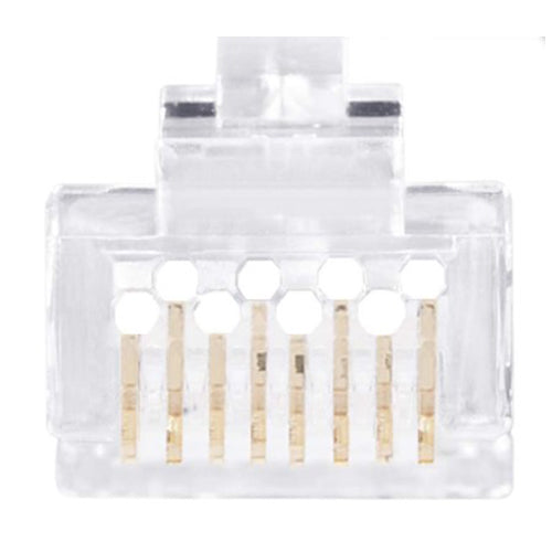 Pass Through, Cat6/Cat6A Connector, Double Row 100pk