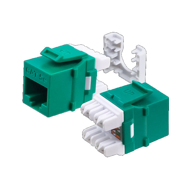 Wavenet Keystone Jack CAT5E, HD Series, UTP, 110, 8P8C,T568A/B, Green