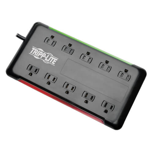Tripp Lite Protect It! 10-Outlet Joules 2880 6ft Cord Black Housing
